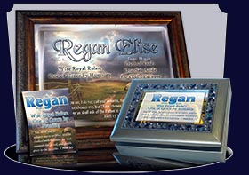 BM-SY07, Name Meaning Bookmark, Personalized with Bible Verse or Famous Quote,, personalized, regan path
