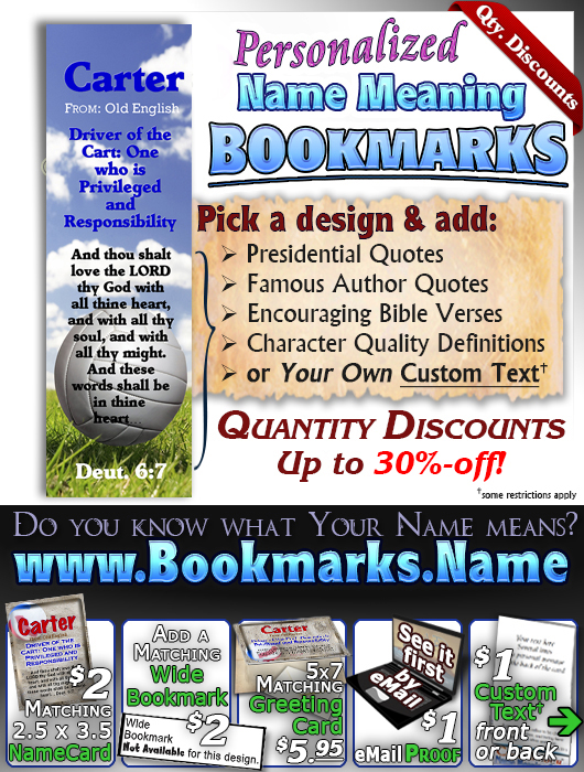 BM-SP20, Name Meaning Bookmark, Personalized with Bible Verse or Famous Quote,