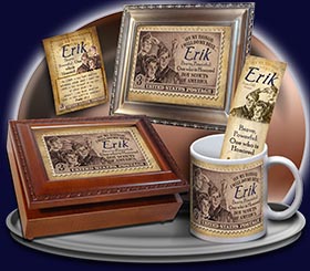 BM-CA01, Name Meaning Bookmark, Personalized with Bible Verse or Famous Quote, erik boy scouts stamp collecting
