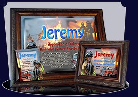 BM-PP24, Name Meaning Bookmark, Personalized with Bible Verse or Famous Quote, personalized, bravery courage fireman firefighter fire child jeremy